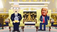 Tim Cook and Mark Zuckerberg try to bribe Donald Trump in South Park season 27 (Image via South Park Studios)